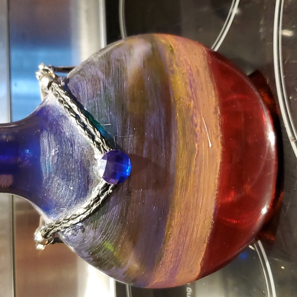 Hand painted decorative bottle - Picture 6 of 7